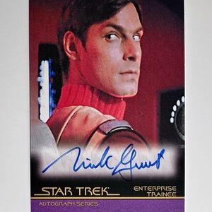 STAR TREK II Signed Trading Card / NICHOLAS GUEST As Ensign / CHRISTMAS VACATION